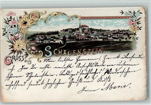 Schauenstein 1900 Gruss aus - Litho,