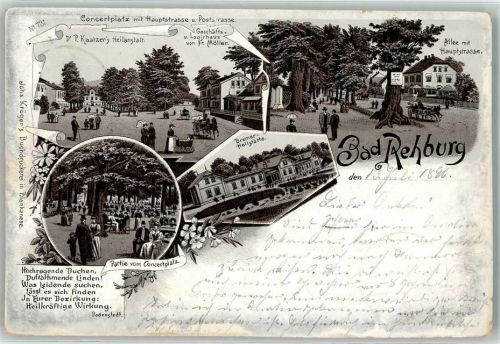 Bad Rehburg 1896 Geschäfts - u. Logierhaus Dr. P. Kaatzer`s Heilanstalt Bremer Heilanstalt