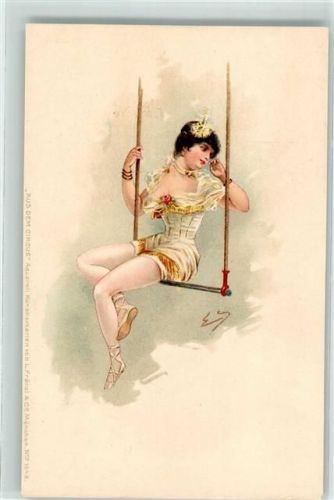 Aus dem Zirkus Aquarell L. Fränzl Nr 1548 Trapez