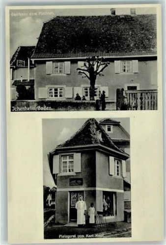 Ichenheim Metzgerei Karl Kopf Geschäft Gasthaus Zum Hechten