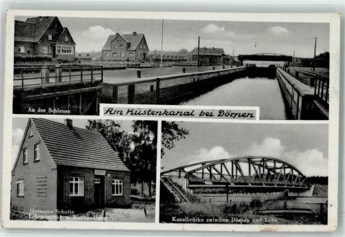 Dörpen Am Küstenkanal Schleuse Kanalbrücke Lebensmittelhandlung Schulte