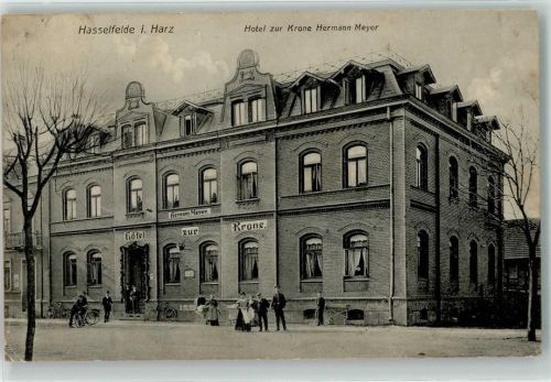 Hasselfelde 1909 Hotel zur Krone Fahrräder