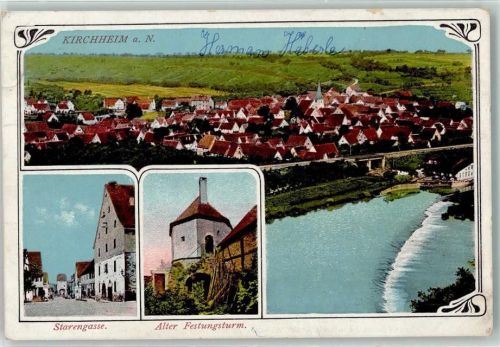 Kirchheim 1913 Starengasse Alter Festungsturm