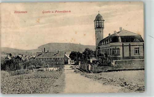 Kreiensen 1909 Gewehr- und Fahrradfabrik Bahnpost Hannover-Kassel