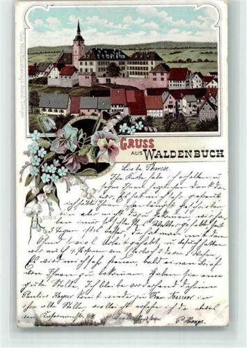 Waldenbuch Blick auf Waldenbuch Lithographie