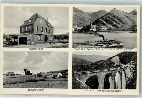 Boppard Gasthaus zur Fleckertshöhe Die feindlichen Brüder Viadukt Hunsrückbahn