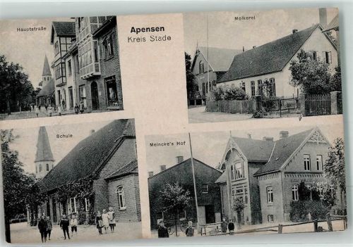 Apensen Hauptstraße Molkerei Schule Meincke's Hof Schule