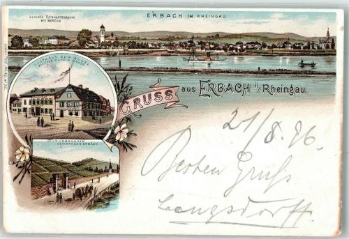 Erbach 1896 Schloss Reinhartshausen Museum Gasthaus Zum Engel Wilhelm Crass Marco Brunnen