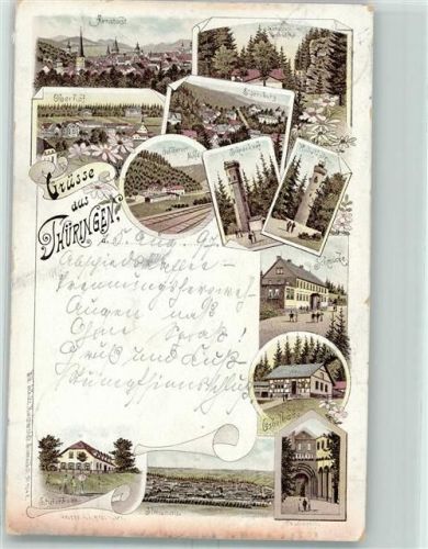 Oberhof 1897 Arnstadt Elgersburg Schneekopf Schmücke