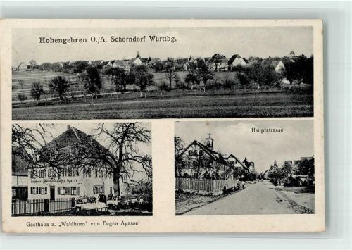 Schorndorf 1918 Hauptstraße Gasthaus zum Waldhorn
