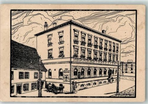 Lutherstadt Eisleben 1916 Schwaebsch Hotel Kaiserhof sign