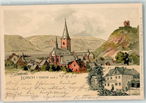 Lorch 1901 Gasthaus Zur Krone sign f. Lieshmer