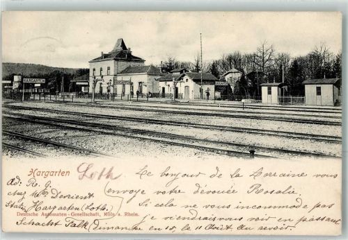 Hargarten-aux-Mines 1901 Bahnhof