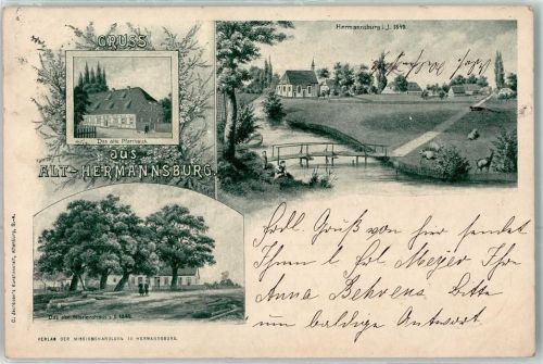 Hermannsburg 1902 altes Pfarrhaus altes Missionshaus i. J. 1849