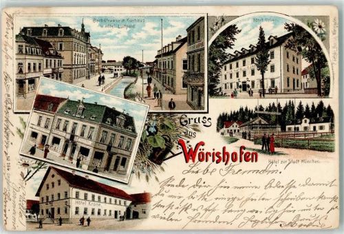 Bad Wörishofen 1896 Bachstraße Hotel Krone Hotel Urban Hotel zur Stadt München