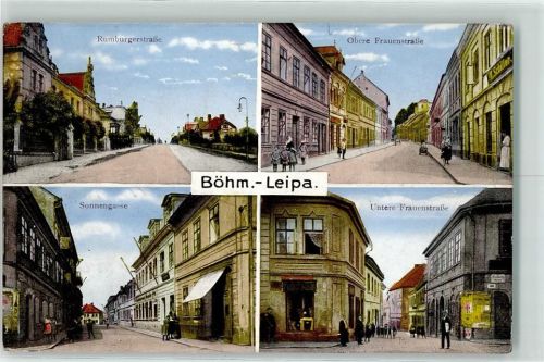 Ceska Lipa Rumburgerstraße Obere Frauenstraße Sonnengasse Untere Frauenstraße