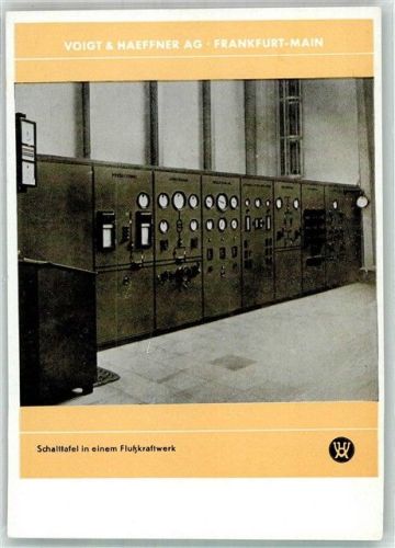 Frankfurt Voigt & Haeffner AG Schalttaferl Flußkraftwerk Werbung