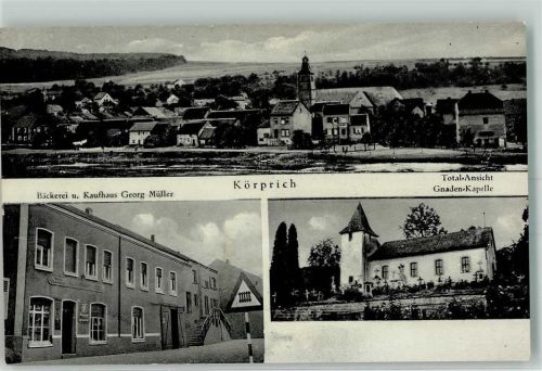 66809 W6637 Körprich Foto AK Bäckerei-Kaufhaus Müller Gnaden-Kapelle