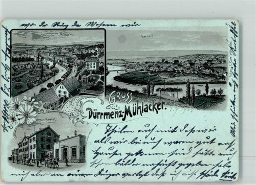 Dürrmenz 1905 Mühlacker Bahnhof