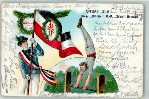 1902 Gut Heil Riege Wächter T.V. Jahn Dresden