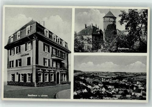 Osterburken Gasthaus u. Metzgerei z. Löwen Stadtturm