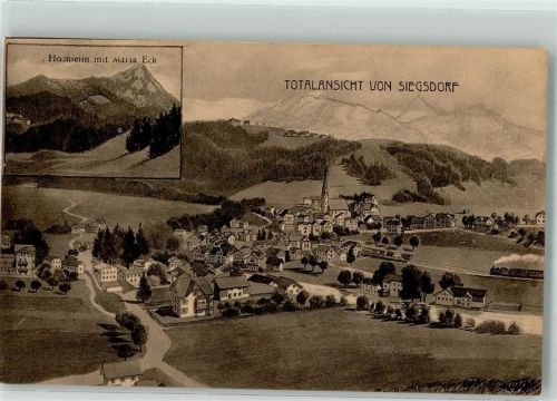 Siegsdorf Maria Eck Hochfelln Zeichnung