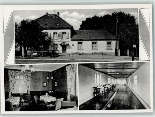 Schallstadt Gasthaus zum Löwen mit Innenansicht und Kegelbahn