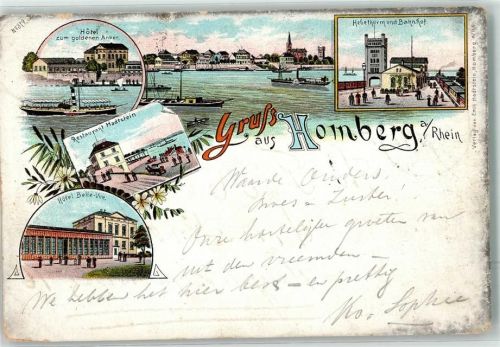 Homberg 1898 Hotel zum goldenen Anker Gasthaus Hadtstein Hotel Bellevue Hebeturm