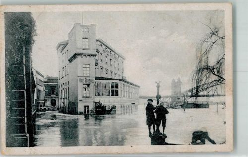 Bonn 1920 Hochwasserkatastrophe Weihnachten 1920 Hotel Rheineck