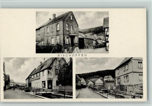 Bischoffen Drei Sttraßenansichten ca 1950 AK