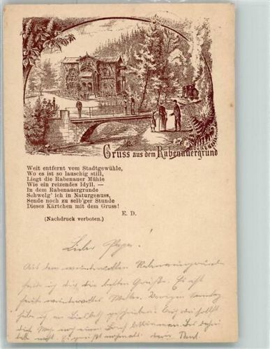Rabenauer Grund 1894 Vorläufer Rabenauergrund Gedicht