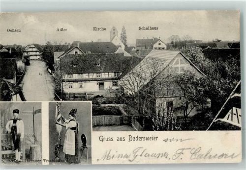 Bodersweier Hanauer Trachten Spinnmaschine Gasthaus Adler Schulhaus