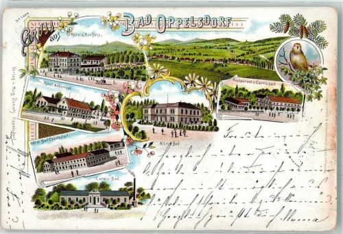 Bad Oppelsdorf Opolno Zdroj 1897 - Eule Carola-Bad Hotel Bad Oppelsdorf Hotel Annenhof