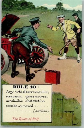Serie , The Rules of Golf, sign Charles Crombies, sehr gute Erhaltung AK