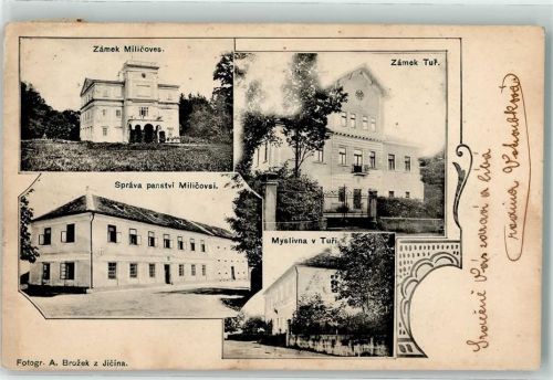 Jicin 1912 Zamek Milicoves Zamek Tur Sprava panstvi Milicovsi