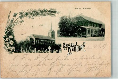 Wettmar 1901 Kirche Gasthaus Bödecker
