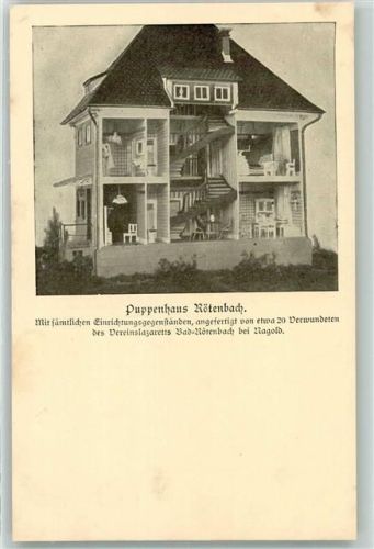 Rötenbach Puppenhaus Einrichtungsgegenstände angefertig von etwa 20 Verwundeten des Vereinslazaretts