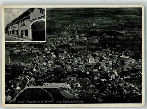 Ingelheim Fliegeraufnahme Gasthaus zur Alten Post