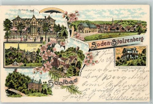 Soden-Stolzenberg 1897 Kurhaus Villa Vitriarius mit Salzsprudel Schweizerhaus Sanatorium