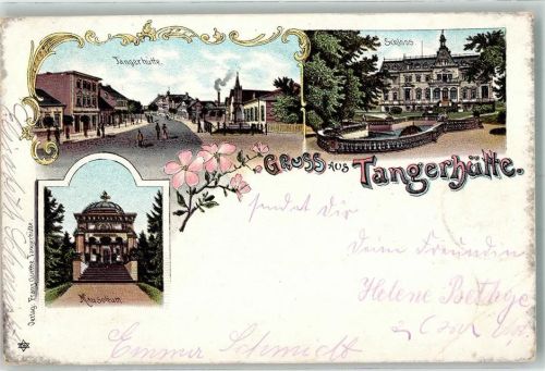 Tangerhütte 1899 Tangerhütte Mausoleum Schloß Lithographie