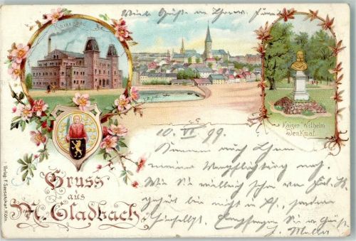 Mönchengladbach 1899 Kaiserbad Kaiser Wilhelm-Denkmal
