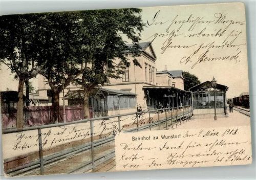 Wunstorf 1903 Wunstorfer Bahnhof Bahnsteige