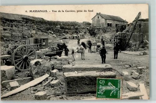 Massangis 1908 Vue de la Carriere, pris du fond Militär AK