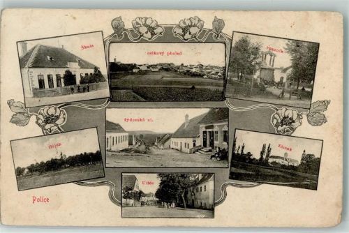 Pölitz Police - Skola Hajek Ulice Zamek Pomnik