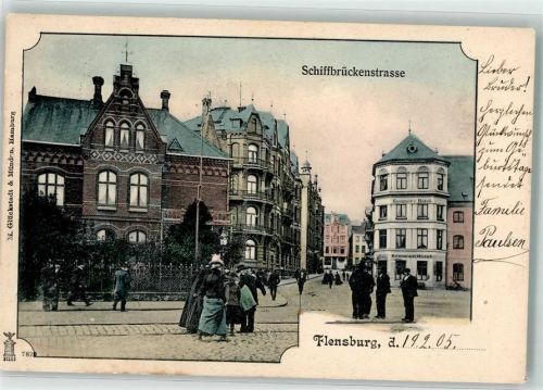 Flensburg 1905 Schiffbrückenstraße Hotel Sommer