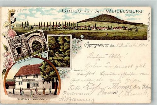 Ippinghausen 1901 Weidelsburg Tor Schlosshof Gasthaus Freudenstein