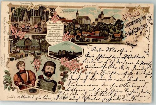 Schwarzenberg 1898 Fürstenbrunn Köhler Schmidt Prinz Albrecht Köhlerhütte Ruine Dudelskirche