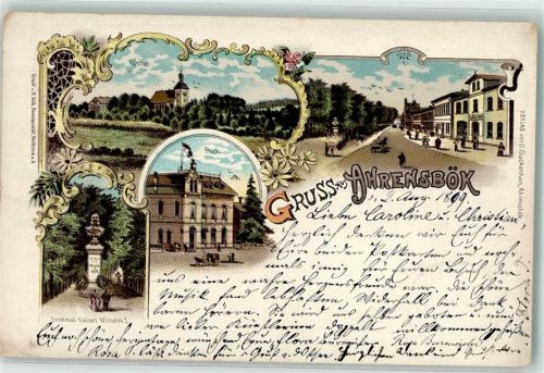 Ahrensbök 1899 Kirche Post Kaiser Wilhelm I.-Denkmal