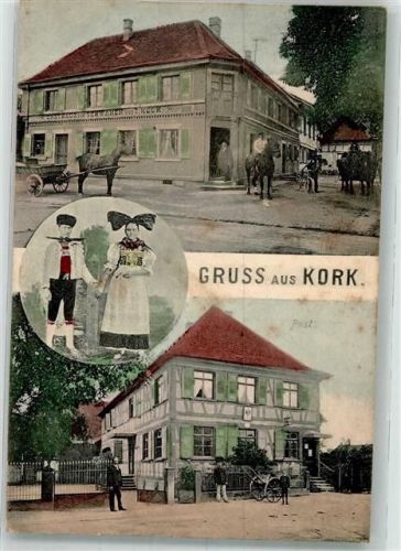 Kork 1909 Volkstrachten Gasthaus zum Schwanen
