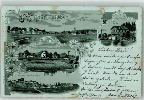 Türkheim 1898 Ziegelei Ludwigsberg Weiler Berg St. Wendelins-Kapelle